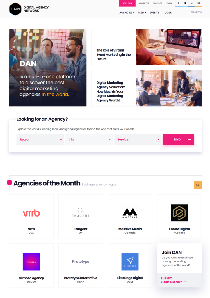 Digital Agency Network - Top Agency Directories & Agency Platforms